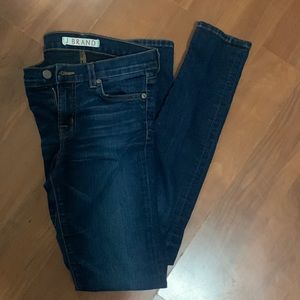 J brand skinny leg dark wash jeans